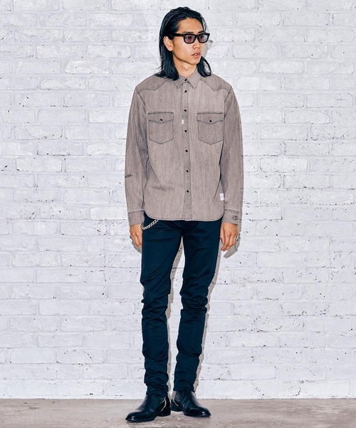 CRIMIE(クライミー)の「DENIM WESTERN SHIRT(シャツ/ブラウス・メンズ・ブラック/インディゴブルー・XL/M/L/XXL/S)」の11枚目の写真