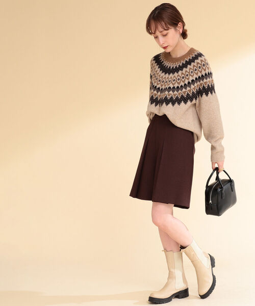 Ray BEAMS(レイビームス)の「Ray BEAMS / タック ハーフ パンツ(その他パンツ・レディース・オリーブ/ダークブラウン・1/0)」の5枚目の写真