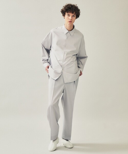 city（シティ）の「LONG SLEEVE SHIRTS（シャツ/ブラウス・メンズ・パープル/ライトグレー/グレイッシュベージュ・3/2/1）」の8枚目の写真