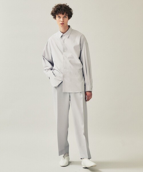 city（シティ）の「LONG SLEEVE SHIRTS（シャツ/ブラウス・メンズ・パープル/ライトグレー/グレイッシュベージュ・3/2/1）」の9枚目の写真