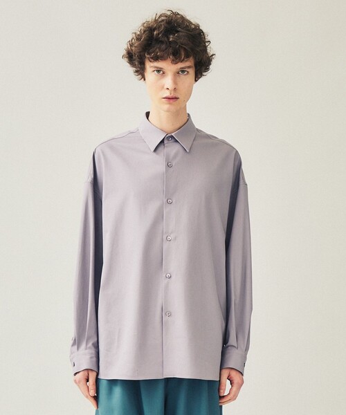 city（シティ）の「LONG SLEEVE SHIRTS（シャツ/ブラウス・メンズ・パープル/ライトグレー/グレイッシュベージュ・3/2/1）」の14枚目の写真