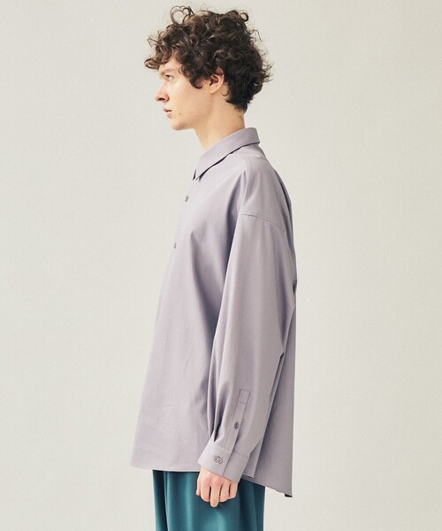 city（シティ）の「LONG SLEEVE SHIRTS（シャツ/ブラウス・メンズ・パープル/ライトグレー/グレイッシュベージュ・3/2/1）」の15枚目の写真