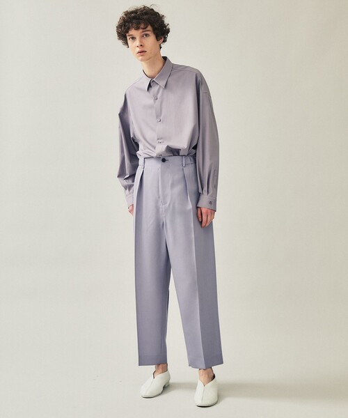 city（シティ）の「LONG SLEEVE SHIRTS（シャツ/ブラウス・メンズ・パープル/ライトグレー/グレイッシュベージュ・3/2/1）」の18枚目の写真