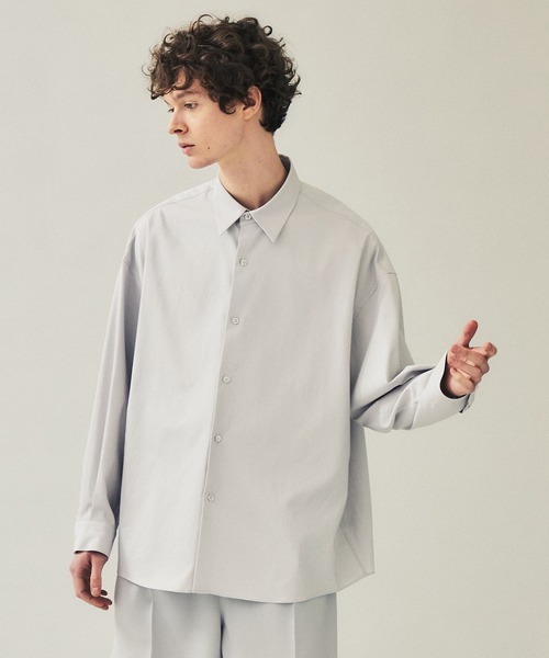 city（シティ）の「LONG SLEEVE SHIRTS（シャツ/ブラウス・メンズ・パープル/ライトグレー/グレイッシュベージュ・3/2/1）」の2枚目の写真