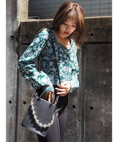 EVRIS（エヴリス）の「ボールチェーンスクエアショルダーBAG（ショルダーバッグ・レディース・ブラック/ベージュ/ブラウン・FREE）」の21枚目の写真