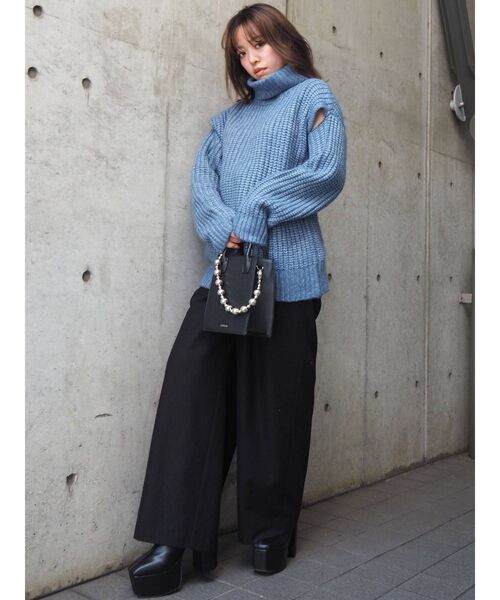 EVRIS（エヴリス）の「ボールチェーンスクエアショルダーBAG（ショルダーバッグ・レディース・ブラック/ベージュ/ブラウン・FREE）」の14枚目の写真