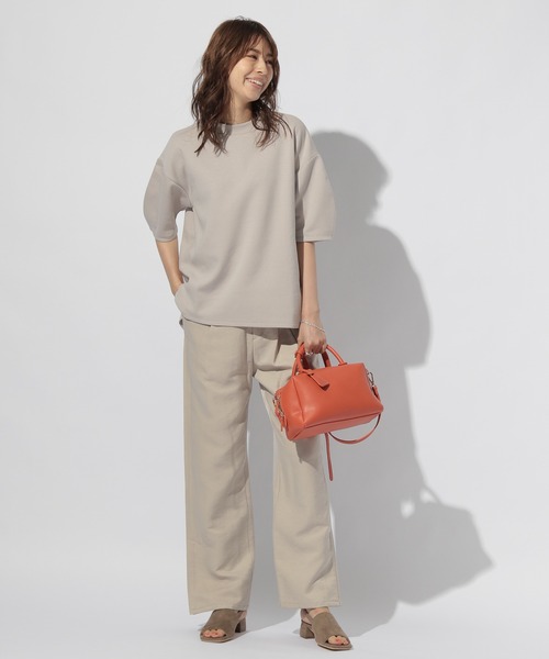 BAYFLOW（ベイフロー）の「ダンボールハイネックプルオーバー（Tシャツ/カットソー・レディース・ライトグレー/ボルドー/ベージュ/チャコール・FREE）」の22枚目の写真