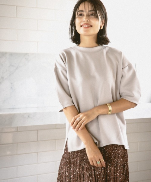 BAYFLOW（ベイフロー）の「ダンボールハイネックプルオーバー（Tシャツ/カットソー・レディース・ライトグレー/ボルドー/ベージュ/チャコール・FREE）」の21枚目の写真