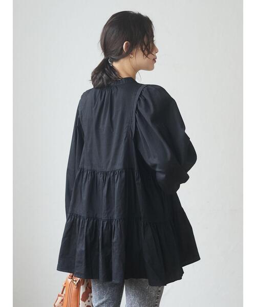 Sugar spoon（シュガースプーン）の「・SUGAR SPOON ティアードチュニック＊（シャツ/ブラウス・レディース・ブラック/インディゴブルー/ダークインディゴブルー・FREE）」の19枚目の写真