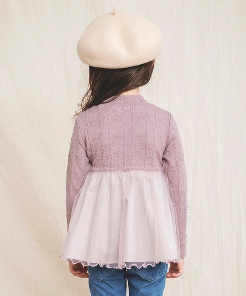 BRANSHES（ブランシェス）の「チュール重ね着風長袖Tシャツ（Tシャツ/カットソー・キッズ・アイボリー/ピンク・90cm/100cm/110cm/120cm/130cm）」の14枚目の写真