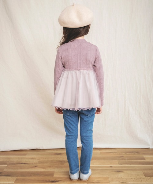 BRANSHES（ブランシェス）の「チュール重ね着風長袖Tシャツ（Tシャツ/カットソー・キッズ・アイボリー/ピンク・90cm/100cm/110cm/120cm/130cm）」の19枚目の写真