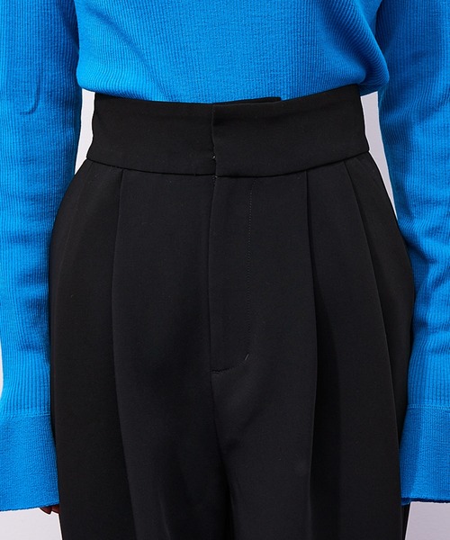 ADAM ET ROPE'(アダムエロペ)の「3マテリアルテーパードシルエットワイドパンツ(無地・チェック・千鳥)(その他パンツ・レディース・ブラック/グリーン/ピンク系その他2・38/36)」の16枚目の写真