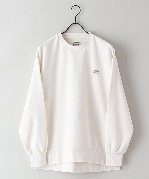 OUTDOOR PRODUCTS APPAREL(アウトドアプロダクツアパレル)の「【OUTDOOR PRODUCTS/アウトドアプロダクツ】防シワ UVカット ポンチ素材使用 CAMPモチーフデザインスウェットトレーナー イージーケア商品(スウェット・レディース・カーキ/アイボリー/ブラック・FREE)」の12枚目の写真