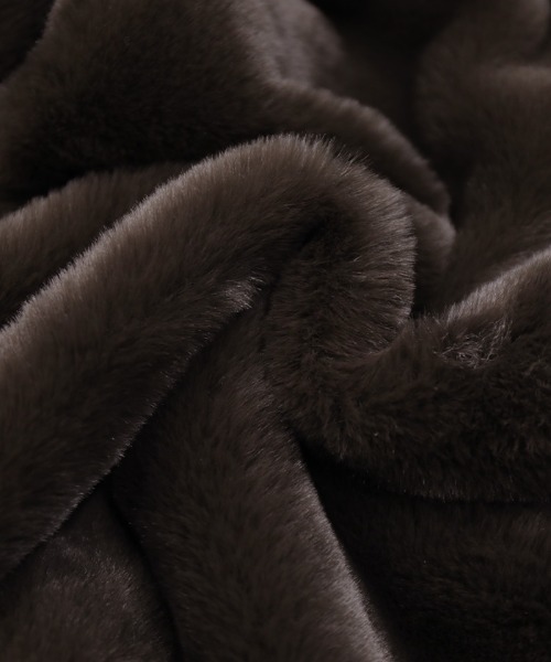 select MOCA(セレクトモカ)の「ノーカラーショート丈フェイクファーコート(その他アウター・レディース・ブラウン/ブラック・FREE)」の22枚目の写真