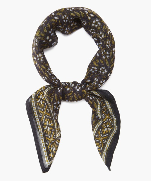 CHAN LUU(チャンルー)の「花柄 バンダナ/スカーフ DF-SC-118(ストール/ショール・レディース・ブラック/アイボリー/マルーン・フリー)」の3枚目の写真