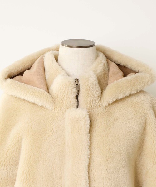 OUVRAGE CLASSE(ウヴラージュクラス)の「【SMUK/スムーク】エコファーフードジャケット(その他アウター・レディース・ベージュ/アイボリー・FREE)」の11枚目の写真