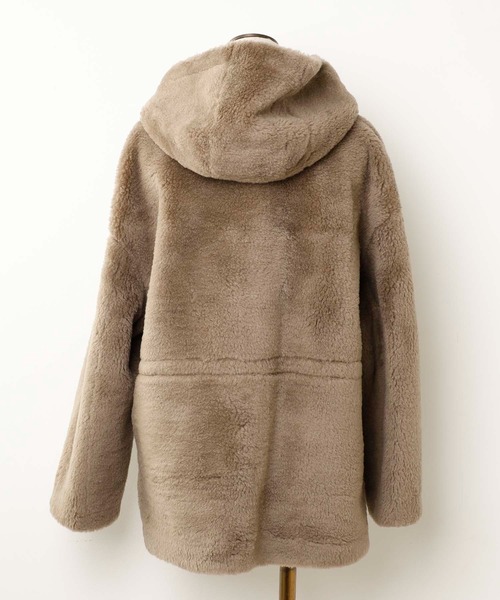 OUVRAGE CLASSE(ウヴラージュクラス)の「【SMUK/スムーク】エコファーフードジャケット(その他アウター・レディース・ベージュ/アイボリー・FREE)」の16枚目の写真