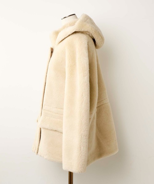 OUVRAGE CLASSE(ウヴラージュクラス)の「【SMUK/スムーク】エコファーフードジャケット(その他アウター・レディース・ベージュ/アイボリー・FREE)」の22枚目の写真