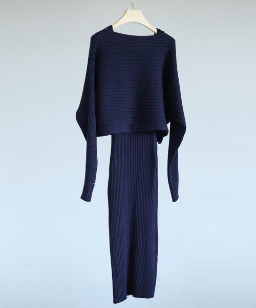 ノースリーブワンピース・プルオーバーニットセットアップ