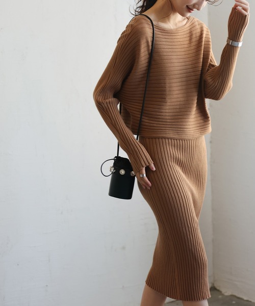 ノースリーブワンピース・プルオーバーニットセットアップ
