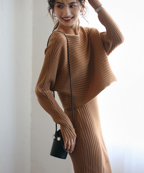 ノースリーブワンピース・プルオーバーニットセットアップ