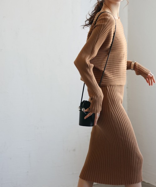 ノースリーブワンピース・プルオーバーニットセットアップ