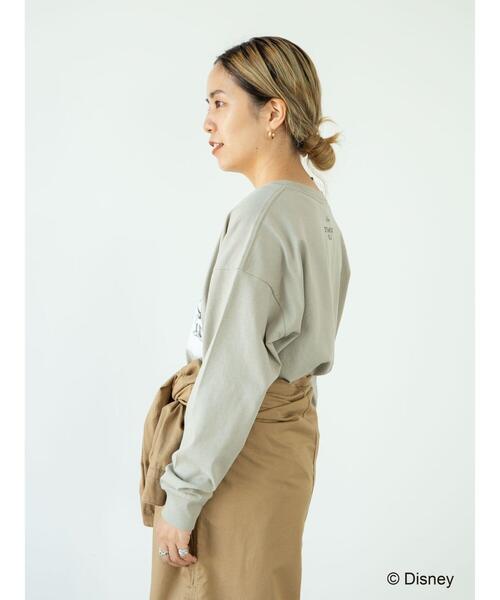 Disney（ディズニー）の「サイドスリットカットプルオーバー/Mickey（Tシャツ/カットソー・レディース・カーキ/ブラック/グレイッシュベージュ/オフホワイト・L/M）」の12枚目の写真