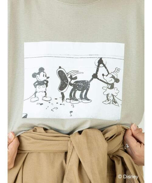Disney（ディズニー）の「サイドスリットカットプルオーバー/Mickey（Tシャツ/カットソー・レディース・カーキ/ブラック/グレイッシュベージュ/オフホワイト・L/M）」の14枚目の写真