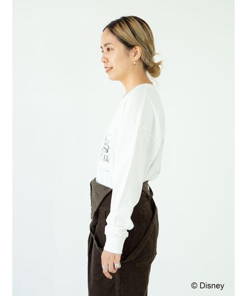 Disney（ディズニー）の「サイドスリットカットプルオーバー/Mickey（Tシャツ/カットソー・レディース・カーキ/ブラック/グレイッシュベージュ/オフホワイト・L/M）」の21枚目の写真