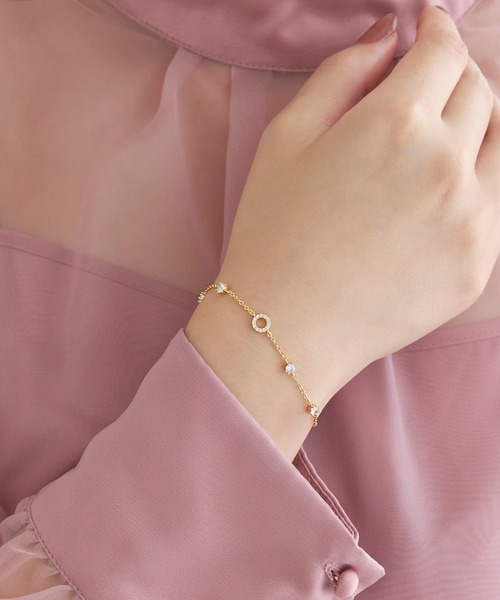 Phoebe（フィービィー）の「ステーションビジューブレスレット（ブレスレット・レディース・イエローゴールド・FREE）」の6枚目の写真