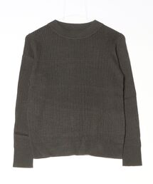 【おうちで洗える】ミニケーブル モックネックニット