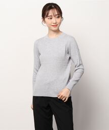 【おうちで洗える】ミニケーブル モックネックニット