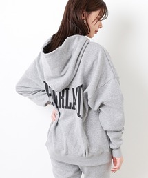 バックプリントカレッジロゴ ビックシルエットパーカー