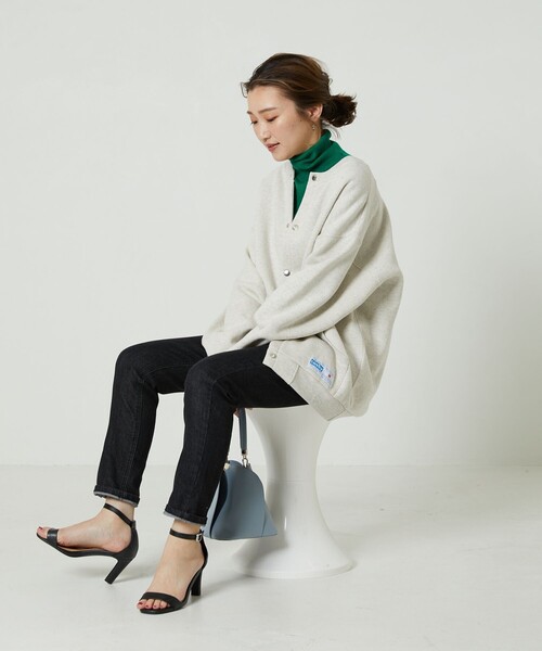 FREAK'S STORE（フリークスストア）の「▽【WEB限定】Gerry Cosby×FREAK'S STORE/ジェリー・コスビー　別注Cosbyスナップカーディガン（カーディガン/ボレロ・レディース・ブラック/グリーン/パープル/グレー/イエロー・ﾌﾘ-）」の8枚目の写真