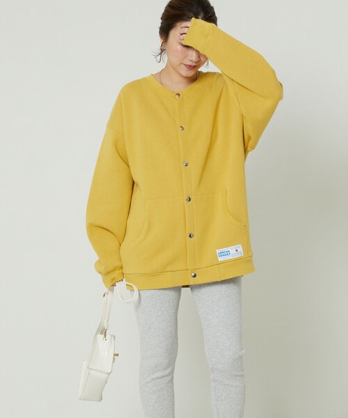 FREAK'S STORE（フリークスストア）の「▽【WEB限定】Gerry Cosby×FREAK'S STORE/ジェリー・コスビー　別注Cosbyスナップカーディガン（カーディガン/ボレロ・レディース・ブラック/グリーン/パープル/グレー/イエロー・ﾌﾘ-）」の12枚目の写真