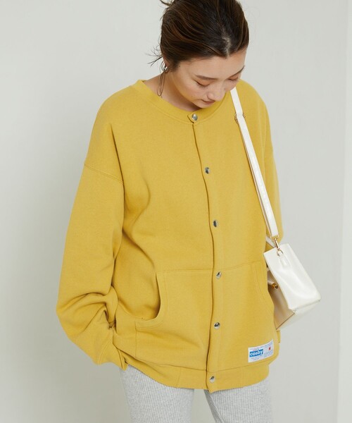 FREAK'S STORE（フリークスストア）の「▽【WEB限定】Gerry Cosby×FREAK'S STORE/ジェリー・コスビー　別注Cosbyスナップカーディガン（カーディガン/ボレロ・レディース・ブラック/グリーン/パープル/グレー/イエロー・ﾌﾘ-）」の14枚目の写真