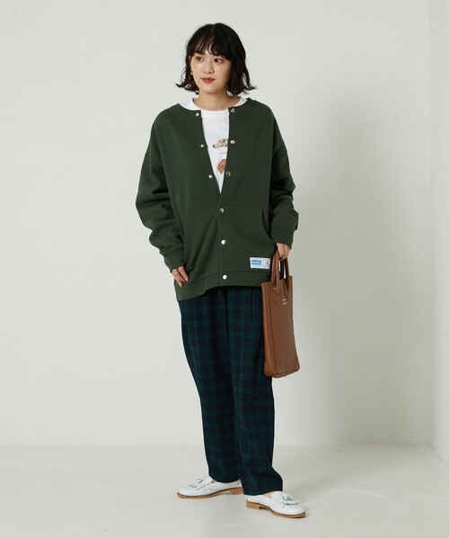 FREAK'S STORE（フリークスストア）の「▽【WEB限定】Gerry Cosby×FREAK'S STORE/ジェリー・コスビー　別注Cosbyスナップカーディガン（カーディガン/ボレロ・レディース・ブラック/グリーン/パープル/グレー/イエロー・ﾌﾘ-）」の18枚目の写真