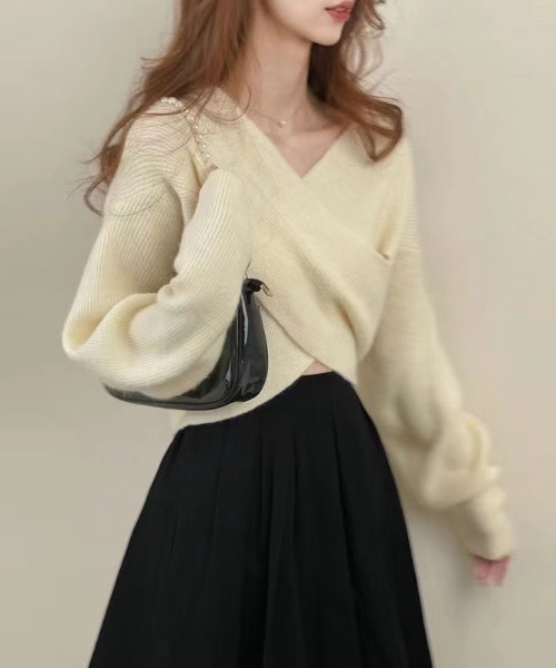 ZOZO限定】「カシュクールニット」（ニット/セーター