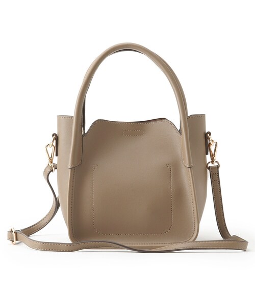 DRESKIP（ドレスキップ）の「◆ファーチャーム付2WAYスクエアトート（トートバッグ・レディース・ブラック/グレー/ブラウン系その他・00）」の7枚目の写真