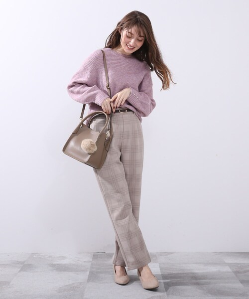 DRESKIP（ドレスキップ）の「◆ファーチャーム付2WAYスクエアトート（トートバッグ・レディース・ブラック/グレー/ブラウン系その他・00）」の12枚目の写真