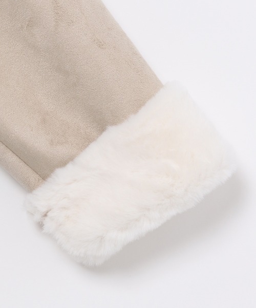 GLOBAL WORK(グローバルワーク)の「【キッズ】フワフワムートンコート/959265(ムートンコート・キッズ・ベージュ/グレー・100cm/130cm/120cm/110cm/140cm/150cm/160cm)」の4枚目の写真