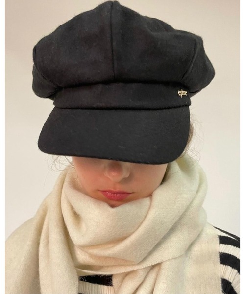 epine(エピヌ)の「epine gold logo casquette(キャスケット・レディース・ブラック/グレー・FREE)」の3枚目の写真