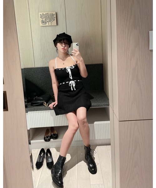 epine(エピヌ)の「epine gold logo casquette(キャスケット・レディース・ブラック/グレー・FREE)」の6枚目の写真