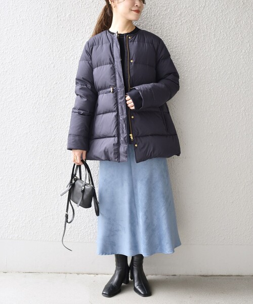 SHIPS（シップス）の「*〈撥水加工〉ドロストダウン◇（ダウンジャケット/コート・レディース・ブラック/ネイビー/ナチュラル/ブラウン・SMALL/MEDIUM）」の10枚目の写真