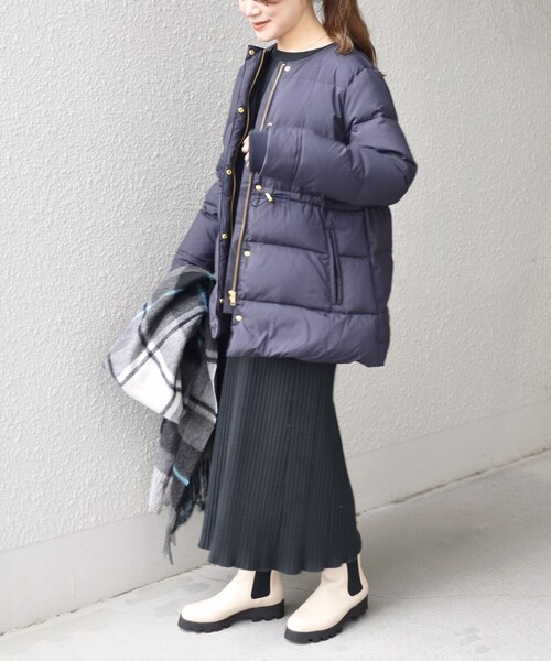 SHIPS（シップス）の「*〈撥水加工〉ドロストダウン◇（ダウンジャケット/コート・レディース・ブラック/ネイビー/ナチュラル/ブラウン・SMALL/MEDIUM）」の7枚目の写真