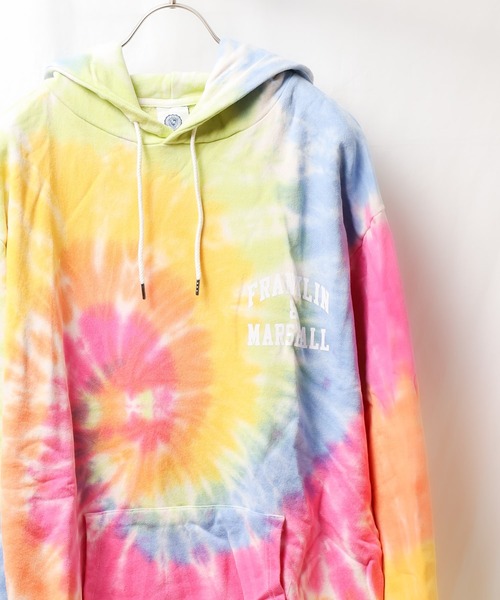 FRANKLIN & MARSHALL（フランクリンマーシャル）の「【Kt】【it】【FRANKLIN＆MARSHALL】TIEDYE PK - プリントパーカー（パーカー・レディース・ブラック/レインボー/ネイビー・MEDIUM/LARGE/X-LARGE）」の3枚目の写真