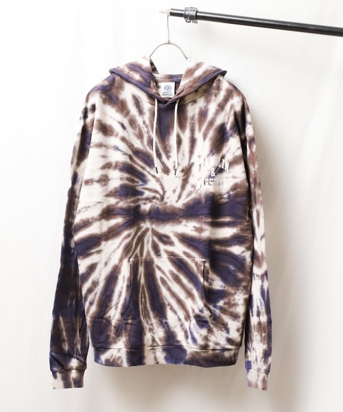 FRANKLIN & MARSHALL（フランクリンマーシャル）の「【Kt】【it】【FRANKLIN＆MARSHALL】TIEDYE PK - プリントパーカー（パーカー・レディース・ブラック/レインボー/ネイビー・MEDIUM/LARGE/X-LARGE）」の5枚目の写真