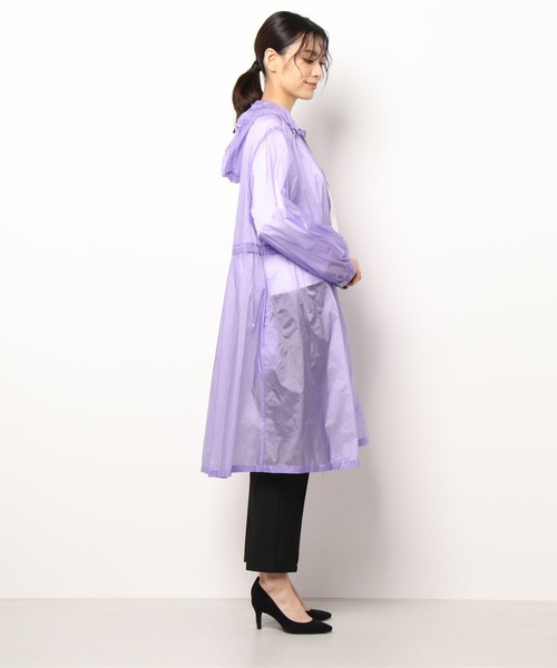 To b. by agnes b.(トゥービーバイアニエスベー)の「WO88 MANTEAU トランスペアレントコート(ダッフルコート・レディース・パープル・38)」の7枚目の写真