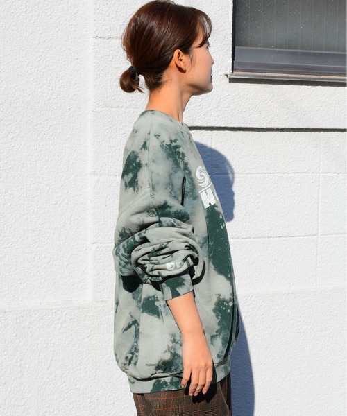 Johnbull Private labo（ジョンブルプライベートラボ）の「【rebear Vintage】ランダムブリーチクルースウェット（スウェット・メンズ・グリーン・FREE）」の8枚目の写真