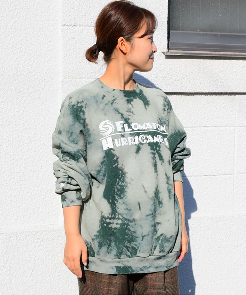 Johnbull Private labo（ジョンブルプライベートラボ）の「【rebear Vintage】ランダムブリーチクルースウェット（スウェット・メンズ・グリーン・FREE）」の2枚目の写真